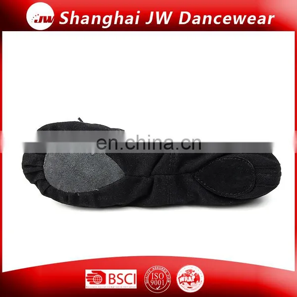 Black Canvas Split Sole Ballet Dance Shoes for Kids and Adult photo-2