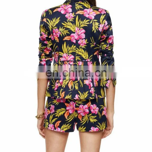 Hot Sale Fashion Tropical Print Floral Winter Spring Women Jacket photo-3