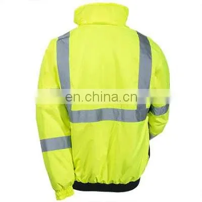 3m Reflective Winter Safety Jacket Two Tone Lime Yellow Reflective Jacket/Workwear Men's Reflective Safety Jackets/2lo photo-2