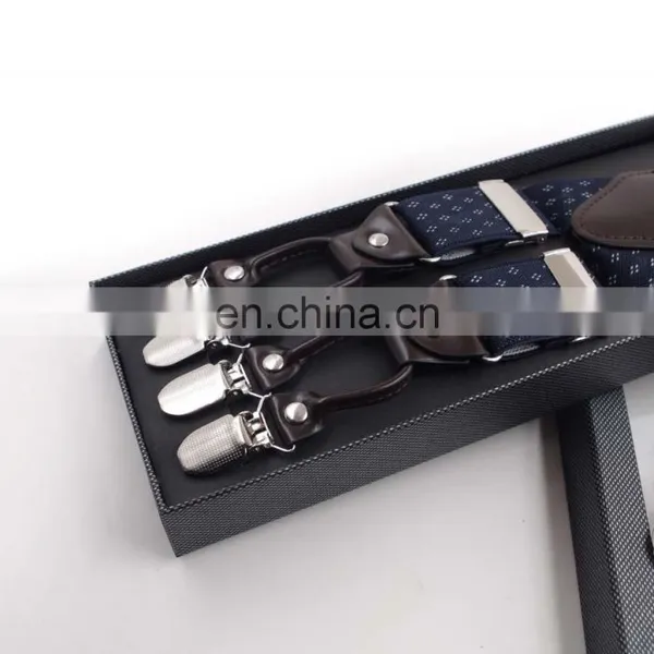 Wholesale Adult 6 Clips Men's Jacquard Suspenders More Colors Available photo-3