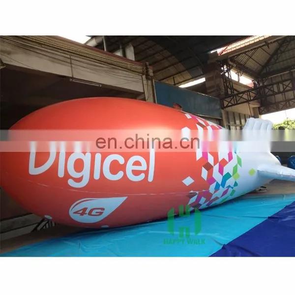 Orange Airship Shaped Cheap Inflatable Helium Balloon Advertising Airplane Balloon With Logo photo-2
