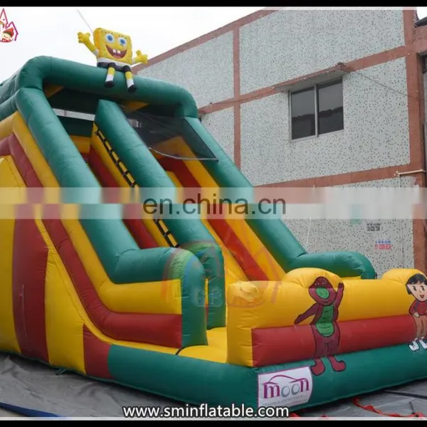 Sponge Bob Inflatable Slide , Ongoing Amusement Slider,inflatable Toboggan Slide for Kids photo-2