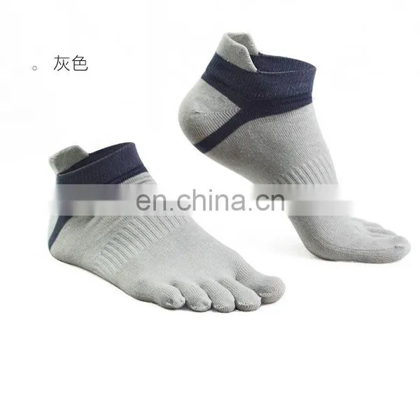 Toe Socks 100% Cotton Low Cut Five Finger Socks Athletic for Men#WZ-01 photo-6