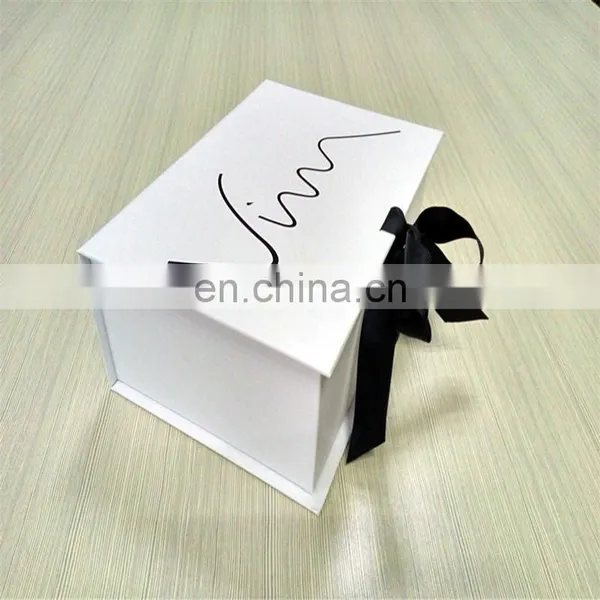 Popular !!! Pure White Christmas Packaging/christmas Gift Box With Bow Closure photo-2