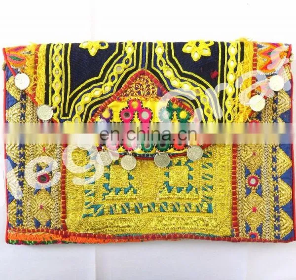 Wholesale Banjara Vintage Clutch Purse -Vintage Zari Work Clutch Purse- Vintage Bohemian Banjara Hippie Gypsy Coin Clutch photo-6