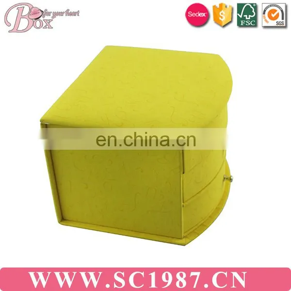 Yellow Music Operator Three Layer Jewelry Box With Mirror photo-6