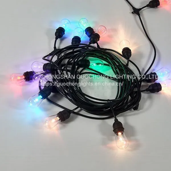 RGB, 15 E27 SUSPENDED SOCKET, OUTDOOR COMMERCIAL WEATHERPROOF STRING LIGHT, S14 BULBS photo-3