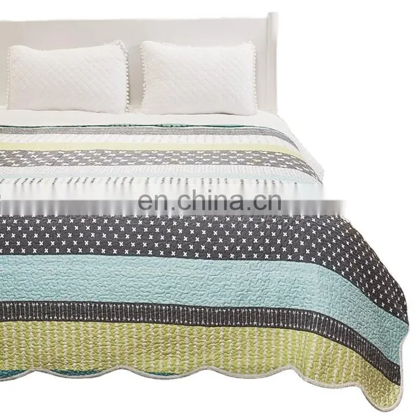 Luxury Vintage Plaid Floral Patchwork Bedsure Queen/King/Custom Size3-Piece Quilt Set Coverlet photo-2