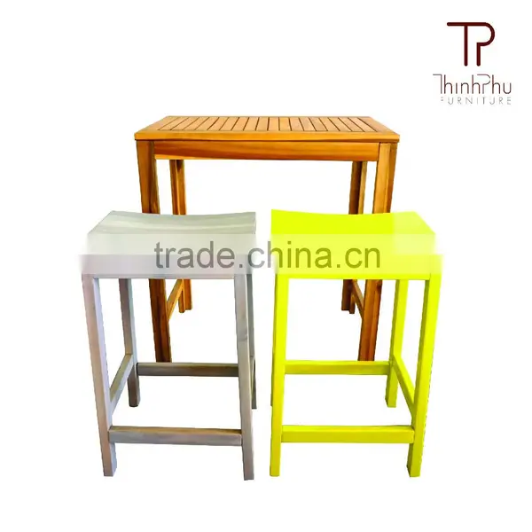FUSIONMIX - SET 3pcs - High Quality Outdoor Furniture - Acacia Wood photo-2
