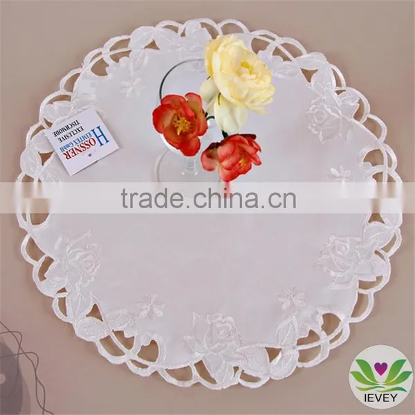 Hot-sale White Hand Embroidery Tablecloth Hotel Table Cloth/table Cover/napkin/wholesale Tablecloth photo-2