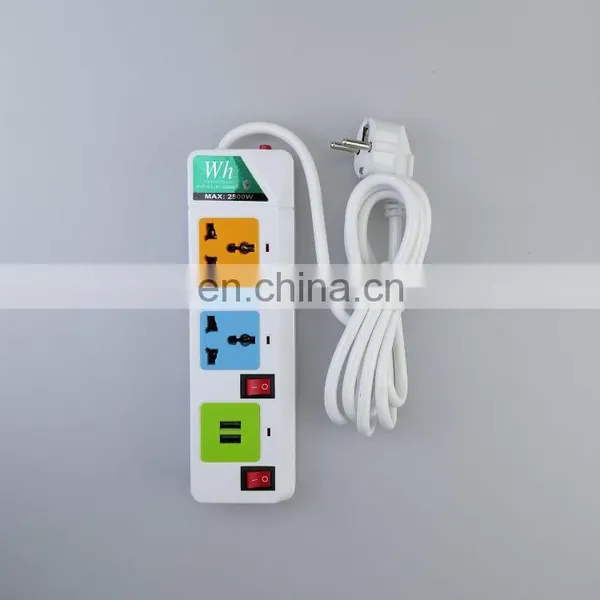 Hot Sell WH Series Universal 3-6 Outlet Power Electrical Extension Socket Cord Custom Plug photo-5