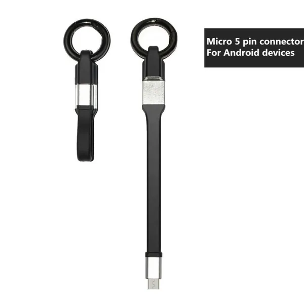 Short Keychain USB Charger Sync Data Cable for Cell Phone photo-3