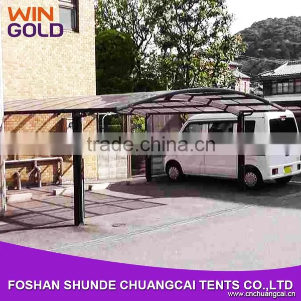 Popular Guangzhou Modern 2 Car Aluminum Carport Polycarbonate Carport Tent for Sale