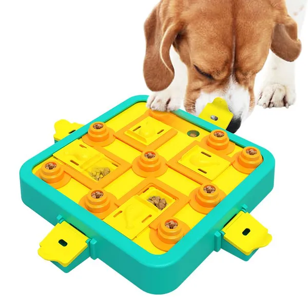 Custom Wholesale Pet Slow Feeder Bowl New Chessboard Design Cat Dog Puzzle Toy Interactive Feeding Dish photo-3