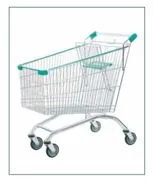Supermarket Shopping Trolley With Elevator Castor Wheels