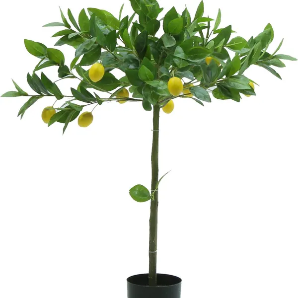 Hot Sales New Design Bonsai Stand Simulation Plastic Tree Real Touch 120cm Lemon Tree Artificial Tree Indoor Home Outdoor