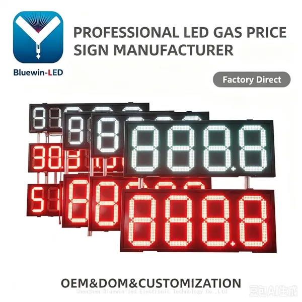 LED Price Board for Gas Stations Digital Signage and Display for Petrol Station