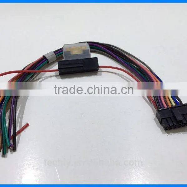 2 Rows x7 Pin Black 2.54 Pitch Connector Connection With 5A Fuse Wire Harness photo-6