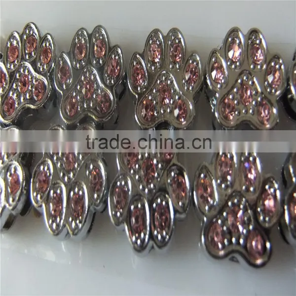 Factory Direct Supply of 10MM Full Diamond Footprints Accesories Paw Slide Charm photo-5