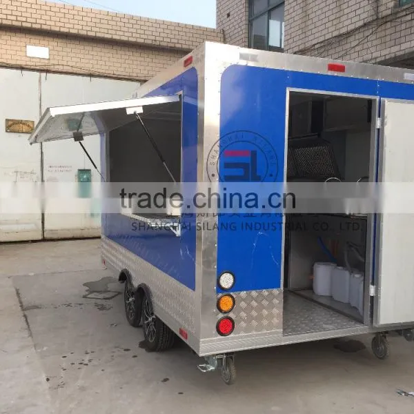 New 3.5M Stainless Steel Concession Stand Trailer Mobile Kitchen Shipped By Mobile Food Trucks Configuration of Mechanical Brake photo-6