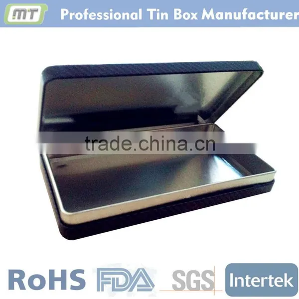 Colored Print Rectangular Tin With Hinge Lid photo-2