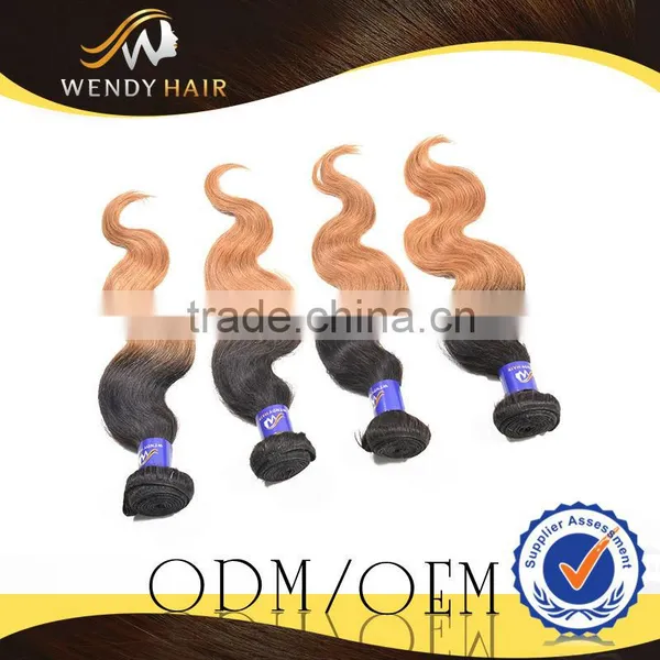 Wendy High Quality Virgin Remy Malaysian Ombre Color Body Wave Human Hair photo-4