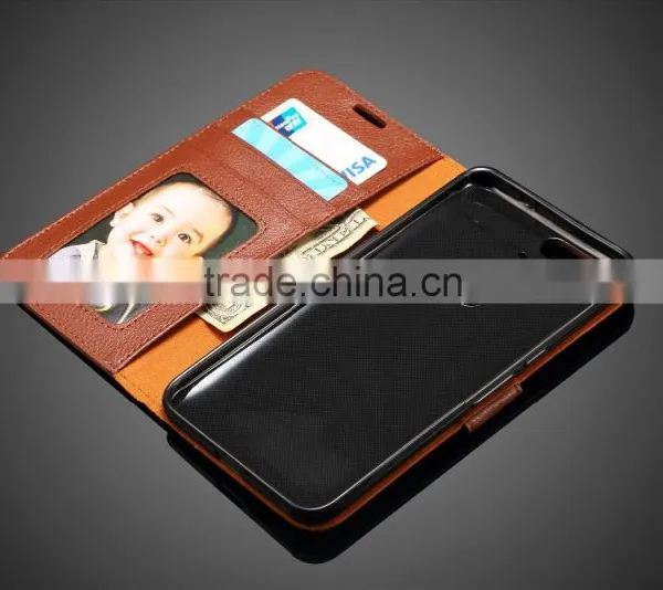 MMT Litchi Grain Card Holder Case For Huawei 6P With Buckle Leather Wallet Case With PC Back Cover MT-4928 photo-5