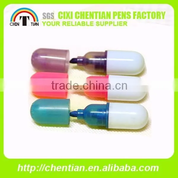 [Cixi Factory] Perfect Promotional High Quality Non-toxic Pill Style Highlighter Marker photo-2