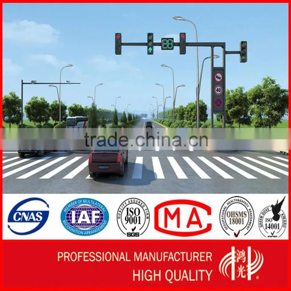 H15m Traffic Signal Light Pole With Galvanization and Powder Coated Quality Choice Most Popular