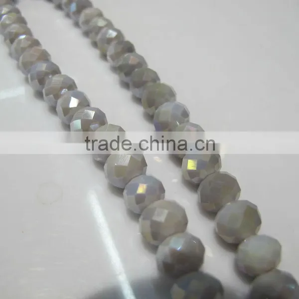 8mm Sales of Color Glass ab Flat Bead BZ002