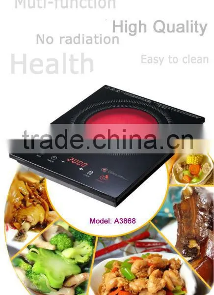 Grade A Black Crystal Glass Rohs Led Controller Far Infrared Heater Bbq Burner photo-6