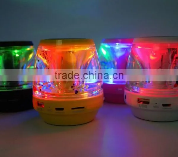 New Arrivel Built in Colorful LED Light Wireless 3.0 Bluetooth Liquid Speaker With Card Slot photo-3