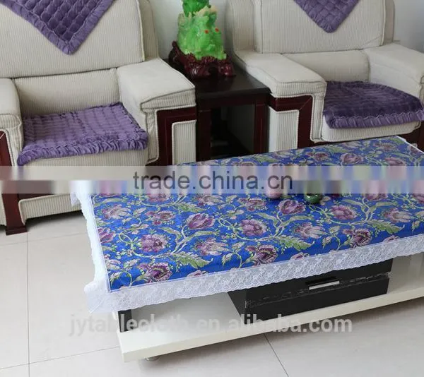 Gold Coatedand Printed Transparent Pvc Tablecloth photo-2