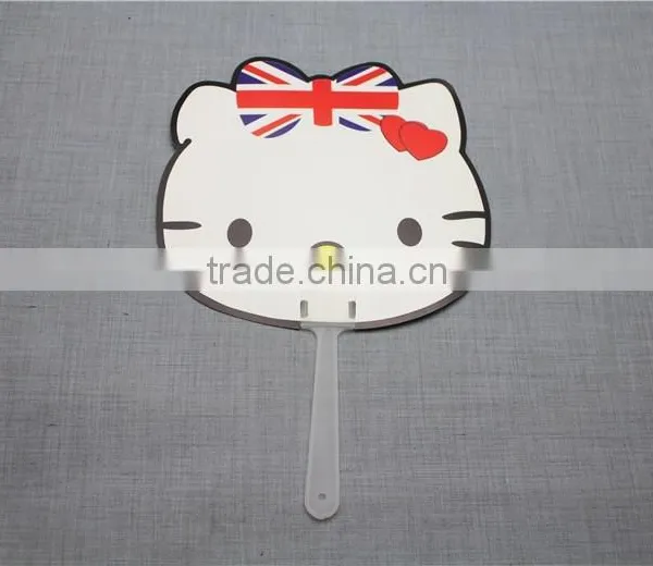 2016 Hot Selling Cartoon Design pp Plastic Manual Hand Fan Promotional Fan Advertising Hand Fan photo-4