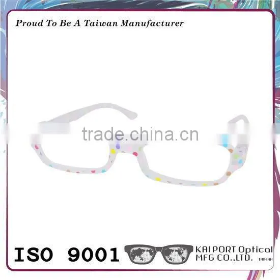 Polka Dots Pattern and Rubber Coating Eyeglasses Frames photo-2