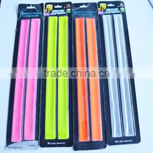CE EN13356 Promotion PVC Reflective Armband Reflective Slap Wrap photo-3