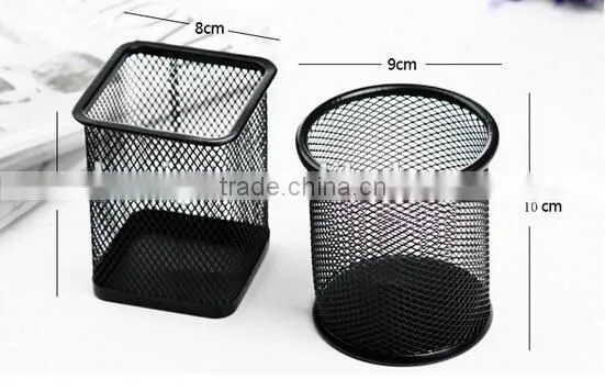 Round or Square Metal Mesh Pen Holder or Stand photo-3