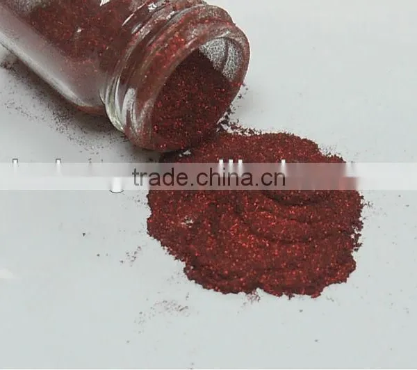 .002" Dark Red Solvent Resistance UV Resistance Glitter Powder photo-2