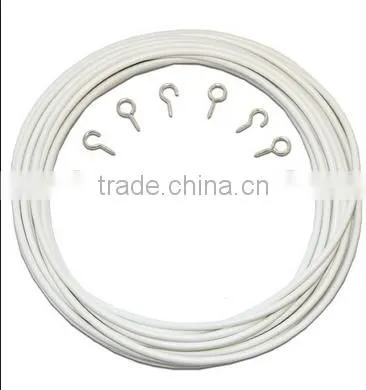 White Curtain Wire for Hanging Net Curtain and Voile