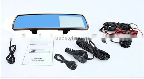 4.3" TFT LCD Screen Dual Lens Car Rearview Mirror Car Video Recorder photo-4