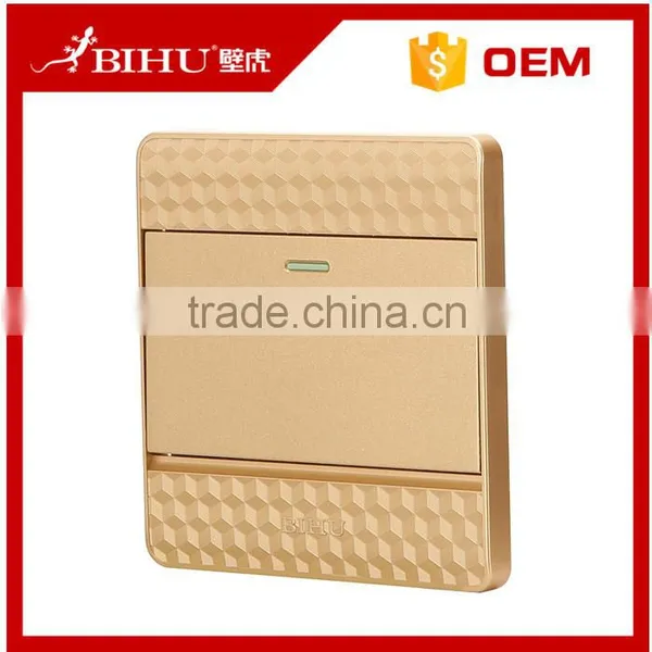 BIHU Brand Wholesale Golden 1 Gang Touch Light Switch Plates European Standard photo-5