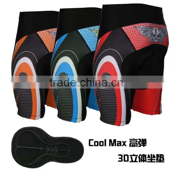 Mens Black Bicycle Padding Shorts Cheerleading Uniforms