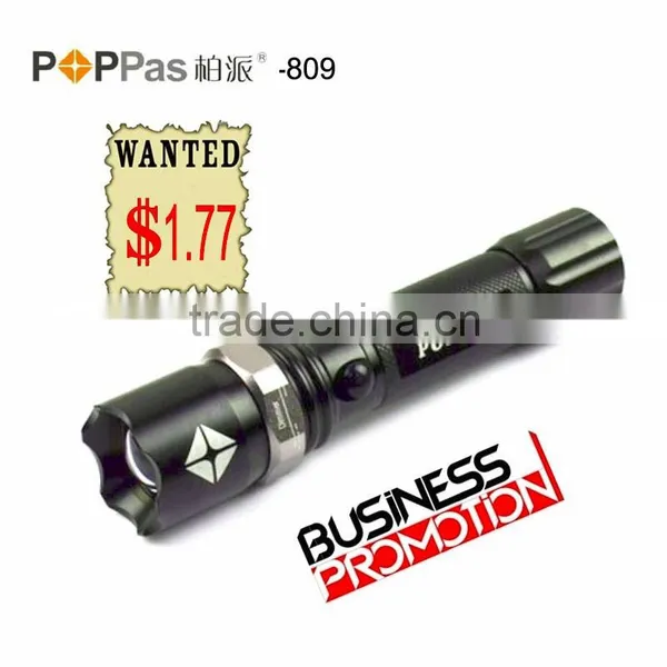 Big Discount Police LED Flashlight W/ 3W XP-E R2 LED Bulbs 18650 Rechargeable Waterproof Tactical Police Torch POPPAS- 809 photo-2