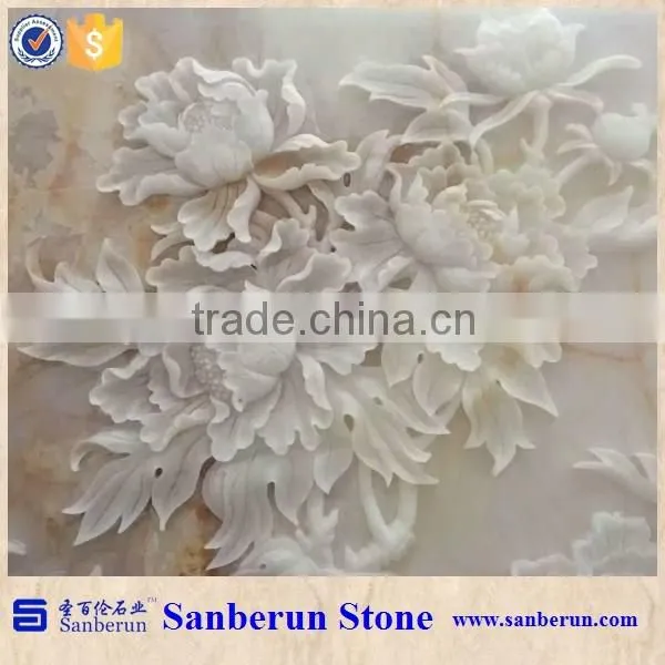 3D Natural White Onyx Feature Wall Panel Price photo-2