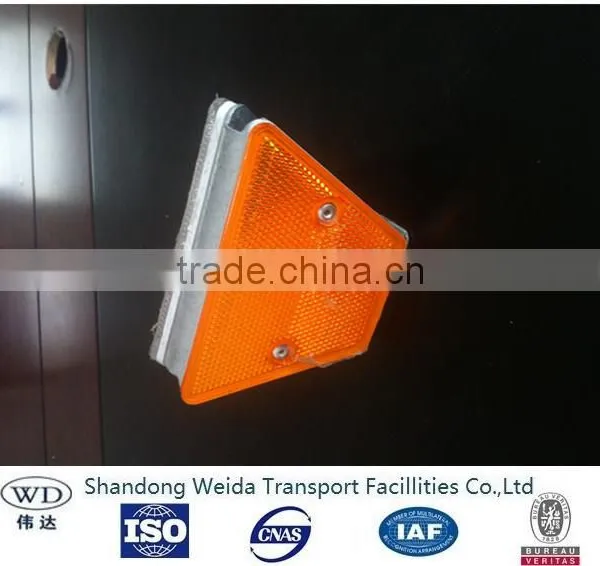 White & Yellow Road Flexible Guardrail Attached Reflector photo-5
