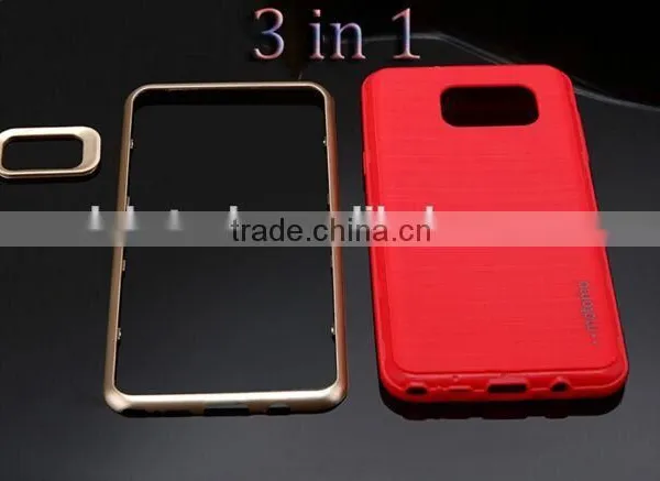 Fashion Motomo Cover Case for S7 S7 Edge Motomo Hybrid Silicon TPU 3 In 1 Brushed Tough Back Covers Shell for s7 photo-2