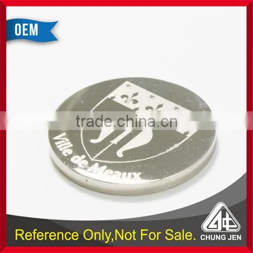 China Supplier Laser Logo Soft Cloisonne Trolley Coin Custom Metal Tokens photo-2