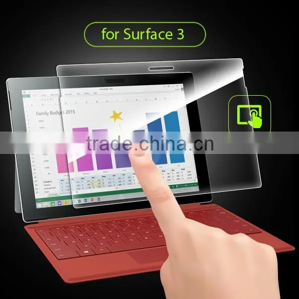 Tablet tempered glass screen protector for Microsoft surface3,made for microsoft surface3 tempered glass screen protector