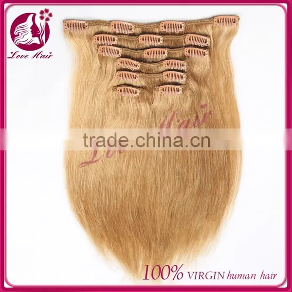 2015 Wholesale 18" Silk Straight Hair 100% Brazilian Virgin Hair Clip-in Hair Extension,accept Escrow photo-2