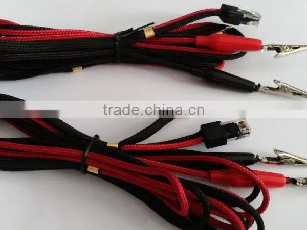 Nylon Cables With Alligator Clips to RJ11 6P6C Connector Test Replacement Cord photo-4